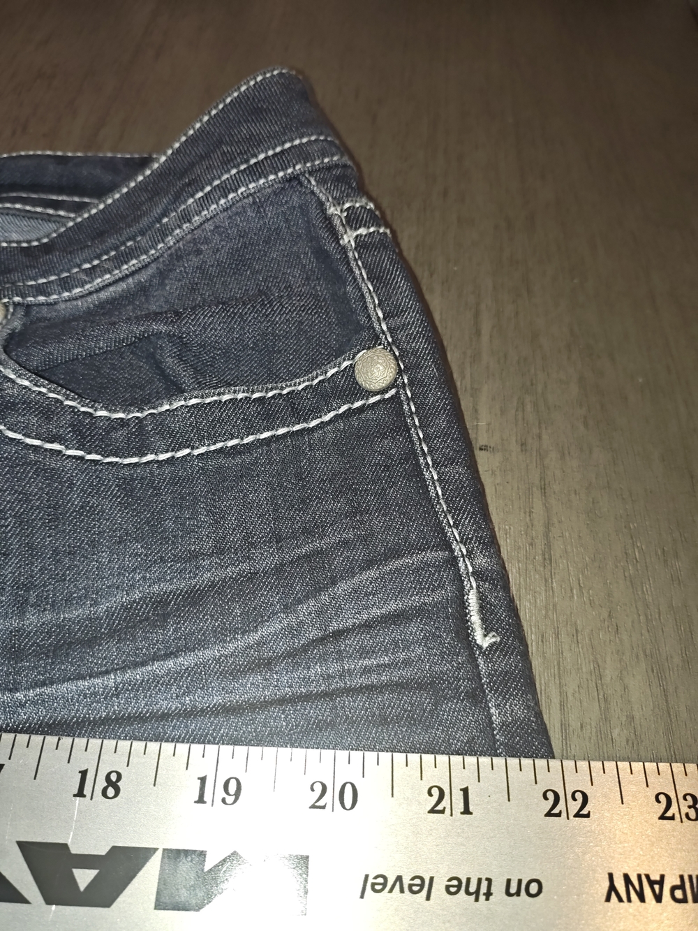 Suko Jeans Woman Dark Distressed,Embroidery,Bootcut,Size 14 - Picture 7 of 12